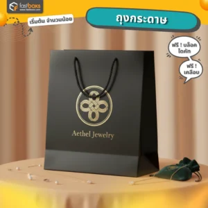 ถุงกระดาษพิมพ์โลโก้พร้อมหูหิ้ว